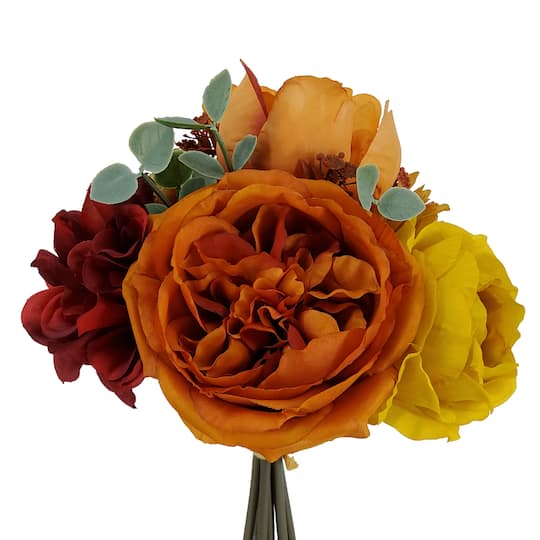 12" Orange Peony & Yellow Ranunculus Mix Bouquet by Ashland®